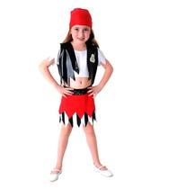 Fantasia Pirata Feminino Infantil Completa Com Bandana Fantasia Pirata Feminino Infantil Completa Com Bandana