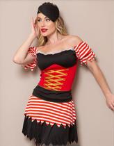 Fantasia Pirata halloween feminina