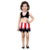 Fantasia Pirata Infantil Feminina Blusinha e Saia para Carnaval