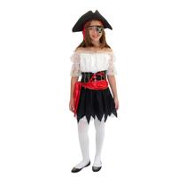 Fantasia de Pirata Infantil Halloween Masculino Com Bandana e Tapa