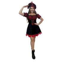 Fantasia Pirata Luxo Feminina Adulto Cosplay