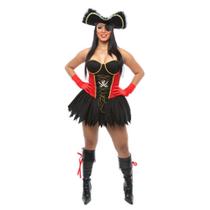 Fantasia Pirata Luxo Feminino Adulto Fantasia Pirata Luxo Feminino Adulto