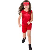 Fantasia PJ Masks Infantil Corujita Verão Com Mascara Soft - Global Fantasias