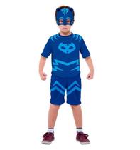 Fantasia PJ Masks Infantil Menino Gato Connor Curta Com Máscara Original Disney Fantasia PJ Masks Infantil Menino Gato Connor Curta Com Máscara Original Disney