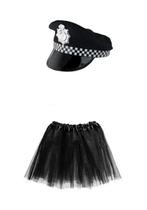 Fantasia Policial Feminina C/ Quepe e Saia 35 Cm - 2 Peças Fantasia Policial Feminina C/ Quepe e Saia 35 Cm - 2 Peças