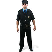 Fantasia Policial Masculina Adulto Completa com Chapéu Fantasia Policial Masculina Adulto Completa com Chapéu
