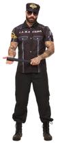 Fantasia Policial Masculino Adulto Roupa Carnaval com Chapéu Fantasia Policial Masculino Adulto Roupa Carnaval com Chapéu