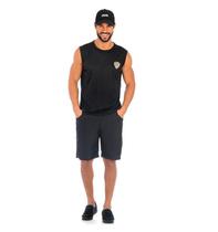 Fantasia Policial Regata Verão Masculino Adulto Com Boné Fantasia Policial Regata Verão Masculino Adulto Com Boné