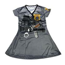 Fantasia Policial Vestido Meninas Roupa Halloween Carnaval Fant1001 Fantasia Policial Vestido Meninas Roupa Halloween Carnaval Fant1001