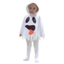 Fantasia Poncho Fantasma Bebê com Capuz - Halloween Fantasia Poncho Fantasma Bebê com Capuz - Halloween