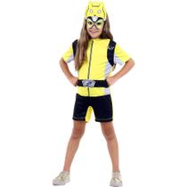 Fantasia Power Rangers Infantil Amarelo Curto Beast Morphers Fantasia Power Rangers Infantil Amarelo Curto Beast Morphers
