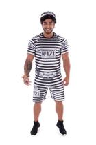 Fantasia Presidiário Camiseta, Carnaval Metralha, Adulto, Petralhas