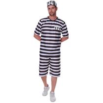 Fantasia Presidiário Curto Adulto - Carnaval