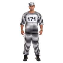 Fantasia Presidiário Ladrão Calça Adulto