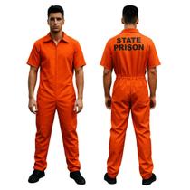 Fantasia Presidiário Laranja Americano Ladrão Adulto Cosplay