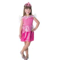 Fantasia Princesa Aurora Vestido Infantil Festa Carnaval