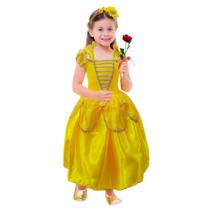 Fantasia Princesa Bela e a Fera Bebê Cosplay de Luxo C/Tiara Fantasia Princesa Bela e a Fera Bebê Cosplay de Luxo C/Tiara