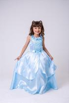 Fantasia Princesa Belli Cinderela Modelo 3 - Vestido Longo em Poliéster Fantasia Princesa Belli Cinderela Modelo 3 - Vestido Longo em Poliéster