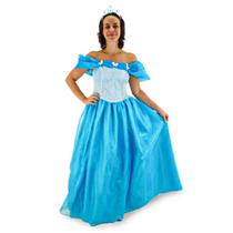 Fantasia Princesa Blue Princess Adulta