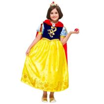 Fantasia Princesa Branca de Neve Cintilante - Tamanho G - 10 ou 12 de numeração de roupa