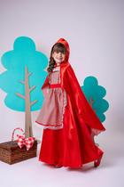 Fantasia Princesa Chapeuzinho Vermelho Infantil Luxo com capa