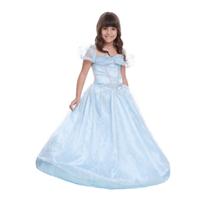 Fantasia Princesa Cinderela Infantil Vestido Azul Clássico Fantasia Princesa Cinderela Infantil Vestido Azul Clássico