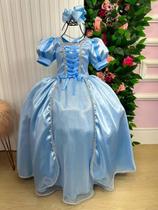 Fantasia Princesa Infantil Vestido Luxo Menina Festa Aniversário