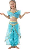 Fantasia Princesa Jasmine Infantil Conjunto Odalisca Tema Aladdin Festa de Aniversário Dia das Crianças Presente Menina Carnaval Bloquinho Fantasia Princesa Jasmine Infantil Conjunto Odalisca Tema Aladdin Festa de Aniversário Dia das Crianças Presente Menina Carnaval Bloquinho