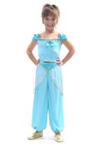 Fantasia Princesa Jasmine Vestido Carnaval Odalisca Árabe