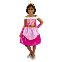 Fantasia Princesa Pink Princess Infantil com Tiara e Luvas Fantasia Princesa Pink Princess Infantil com Tiara e Luvas