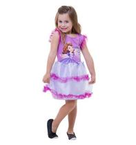 Fantasia Princesinha Sofia Infantil Vestido Original Disney