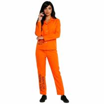 Fantasia Prison Break Presidiária Feminina Adulto Tamanho:P