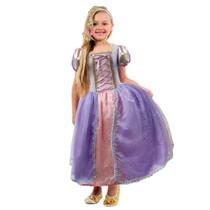 Fantasia Rapunzel Enrolados Bebê 0 a 2 Anos de Luxo C/ Tiara