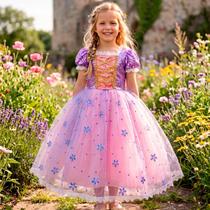 Fantasia Rapunzel Infantil pra Menina de Luxo Vestido Princesa Longo Fantasia Rapunzel Infantil pra Menina de Luxo Vestido Princesa Longo