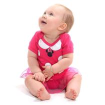 Fantasia Ratinha Minnie Rosa Com Bolinha Body Disney