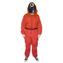 Fantasia Round 6 Círculo Adulta com Capuz, Máscara e Cinto Fantasia Round 6 Círculo Adulta com Capuz, Máscara e Cinto