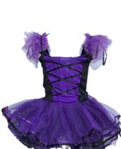 Fantasia/roupa bruxa bailarina morcego infantil