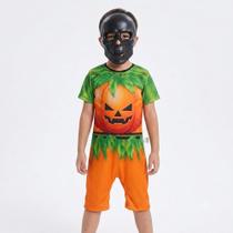 Fantasia Roupa Infantil Abóbora Halloween C/máscara Envio Já Fantasia Roupa Infantil Abóbora Halloween C/máscara Envio Já
