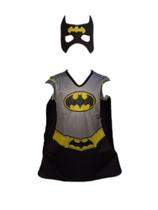 Fantasia Roupa Infantil Batgirl Com Máscara