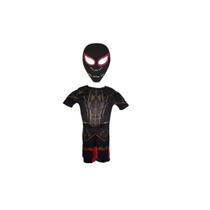 Fantasia Roupa Infantil Homem Aranha Black Curto Com Máscara E.V.A.
