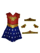Fantasia Roupa Infantil Menina Heroína Com Kit