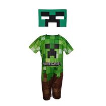 Fantasia Roupa Infantil Minecraft Com Máscara