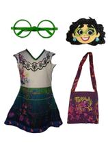 Fantasia Roupa Infantil Mirabel Com Bolsa, Presilha e Óculos