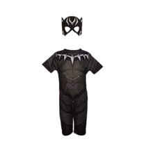 Fantasia Roupa Infantil Pantera Negra Com Máscara Fantasia Roupa Infantil Pantera Negra Com Máscara