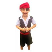 Fantasia Roupa Infantil Pirata Luxo Com Tapa Olho Fantasia Roupa Infantil Pirata Luxo Com Tapa Olho