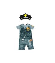 Fantasia Roupa Infantil Policial Com Boina De E.v.a.