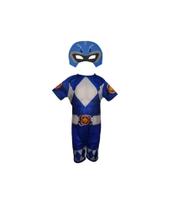 Fantasia Roupa Infantil Power Rangers Azul Com Máscara