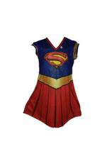 Fantasia Roupa Infantil Super Girl Com Capa