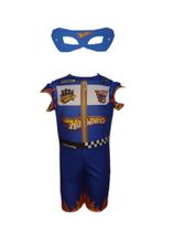 Fantasia Roupa Infantil Temática Hot Wheels Com Máscara