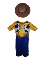 Fantasia Roupa Infantil Woody Curto Com Enchimento e Chapéu